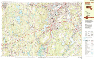 United States Geological Survey Worcester South, MA (1983, 25000-Scale) digital map