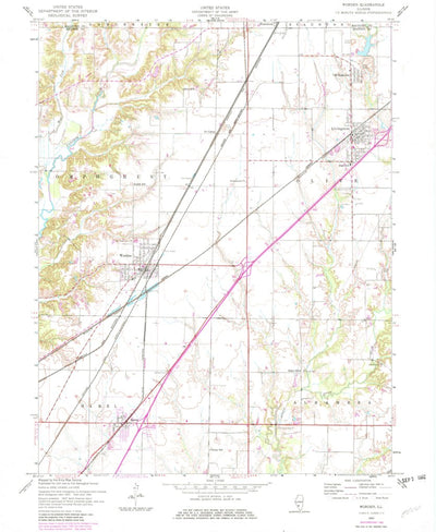 United States Geological Survey Worden, IL (1954, 24000-Scale) digital map