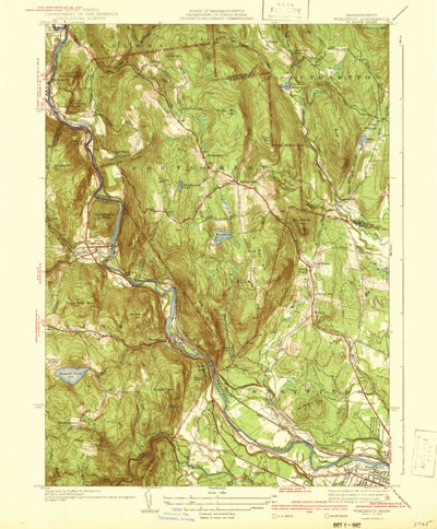 United States Geological Survey Woronoco, MA (1942, 31680-Scale) digital map