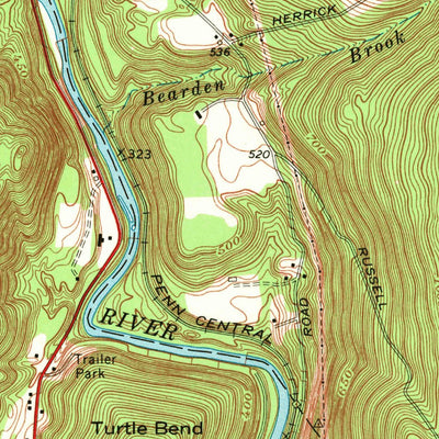 United States Geological Survey Woronoco, MA (1967, 24000-Scale) digital map