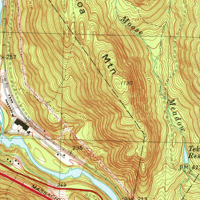 United States Geological Survey Woronoco, MA (1967, 25000-Scale) digital map