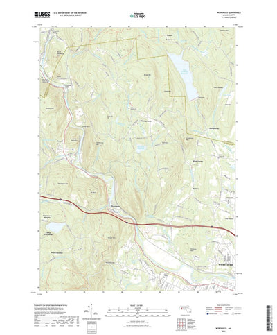 United States Geological Survey Woronoco, MA (2021, 24000-Scale) digital map