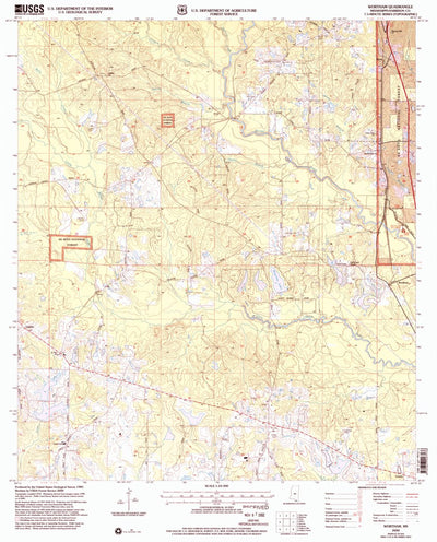 United States Geological Survey Wortham, MS (2000, 24000-Scale) digital map