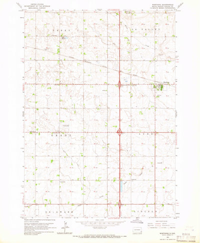 United States Geological Survey Worthing, SD (1964, 24000-Scale) digital map