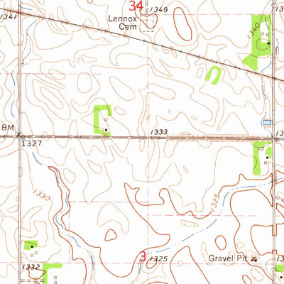 United States Geological Survey Worthing, SD (1964, 24000-Scale) digital map