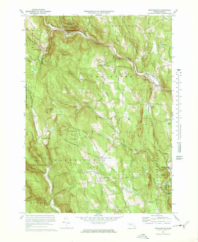 United States Geological Survey Worthington, MA (1972, 25000-Scale) digital map