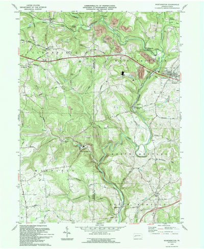 United States Geological Survey Worthington, PA (1993, 24000-Scale) digital map