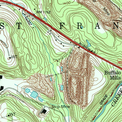 United States Geological Survey Worthington, PA (1993, 24000-Scale) digital map