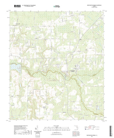 United States Geological Survey Worthington Springs, FL (2021, 24000-Scale) digital map