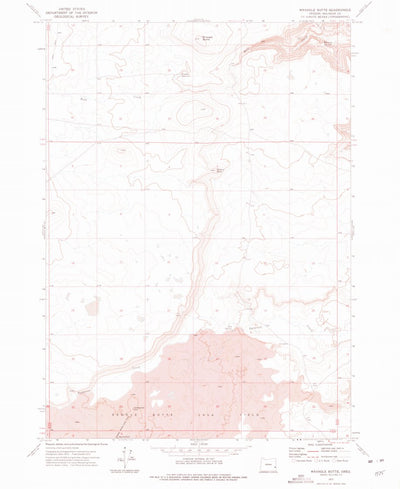 United States Geological Survey Wrangle Butte, OR (1972, 24000-Scale) digital map