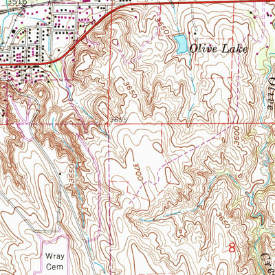 United States Geological Survey Wray, CO (1961, 24000-Scale) digital map