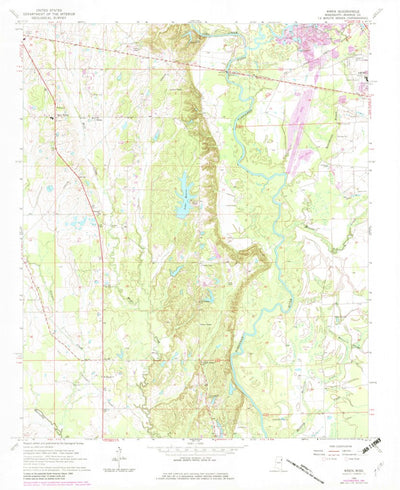 United States Geological Survey Wren, MS (1966, 24000-Scale) digital map