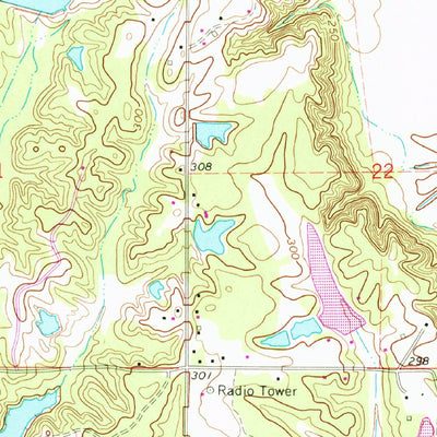 United States Geological Survey Wren, MS (1966, 24000-Scale) digital map