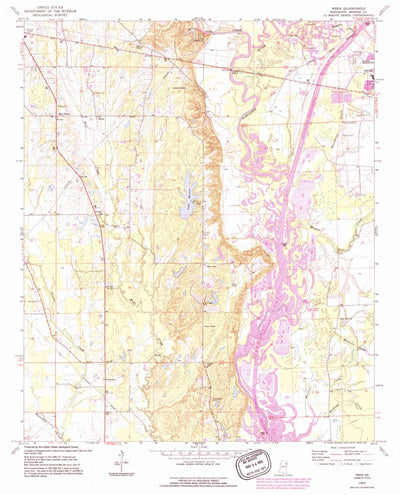 United States Geological Survey Wren, MS (1992, 24000-Scale) digital map