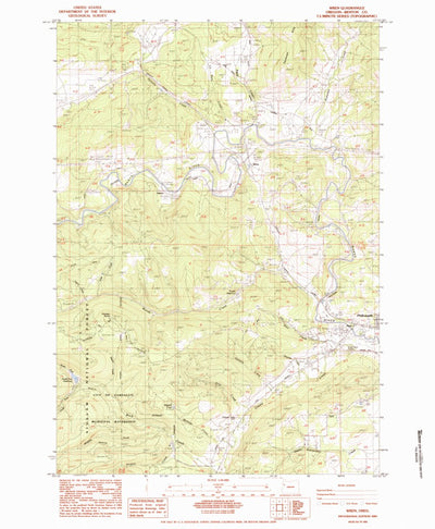 United States Geological Survey Wren, OR (1984, 24000-Scale) digital map