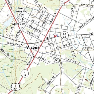 United States Geological Survey Wrens, GA (2020, 24000-Scale) digital map