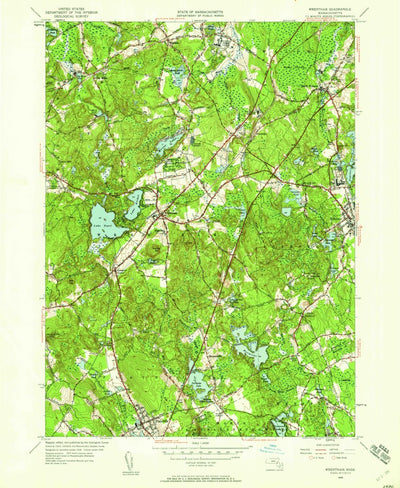 United States Geological Survey Wrentham, MA (1945, 24000-Scale) digital map