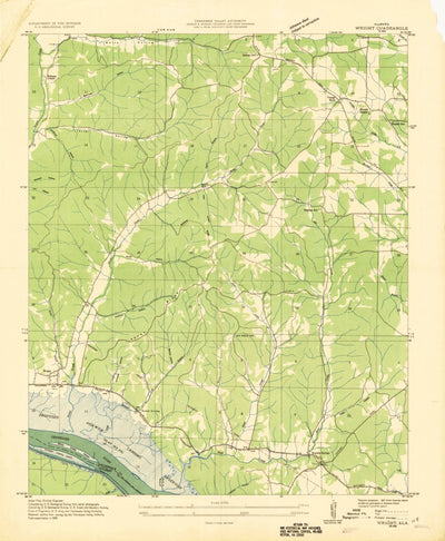United States Geological Survey Wright, AL (1935, 24000-Scale) digital map
