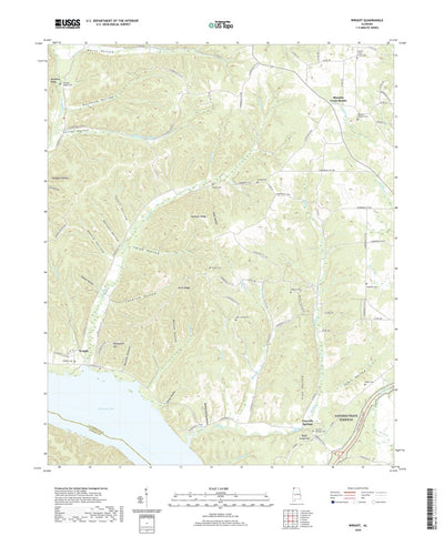 United States Geological Survey Wright, AL (2020, 24000-Scale) digital map