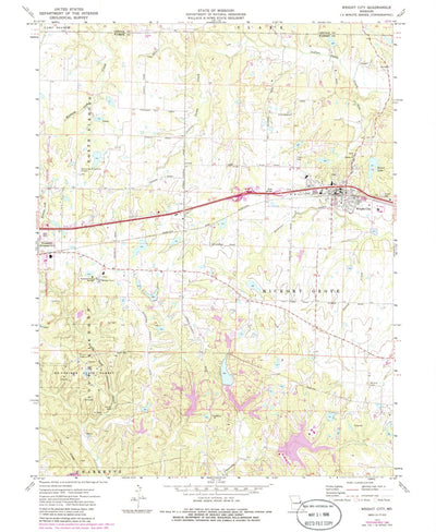 United States Geological Survey Wright City, MO (1972, 24000-Scale) digital map
