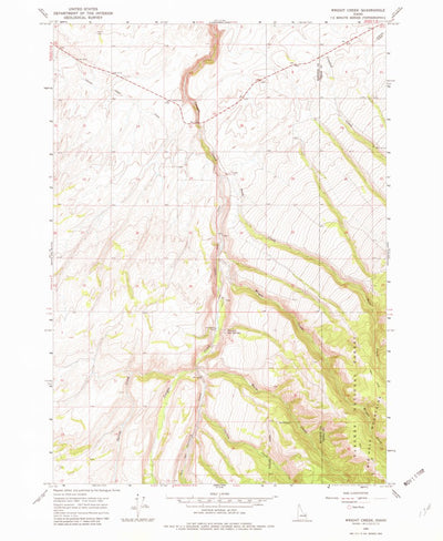 United States Geological Survey Wright Creek, ID (1965, 24000-Scale) digital map