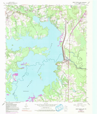 United States Geological Survey Wright Patman Lake, TX (1954, 24000-Scale) digital map