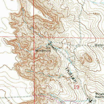 United States Geological Survey Wright Ranch, NM (1967, 24000-Scale) digital map