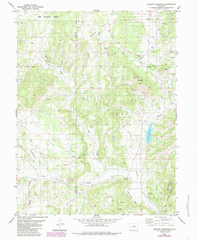 United States Geological Survey Wrights Reservoir, CO (1983, 24000-Scale) digital map