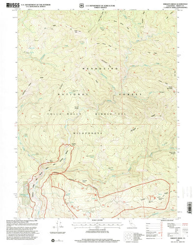 United States Geological Survey Wrights Ridge, CA (1995, 24000-Scale) digital map