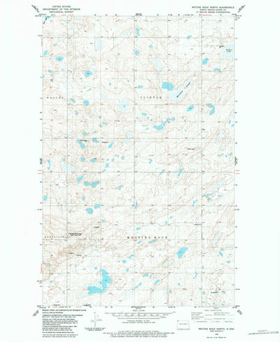 United States Geological Survey Writing Rock North, ND (1983, 24000-Scale) digital map