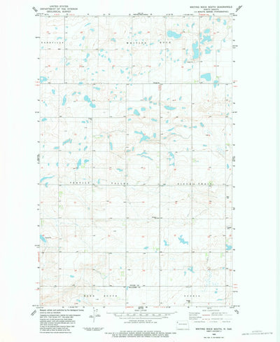 United States Geological Survey Writing Rock South, ND (1983, 24000-Scale) digital map
