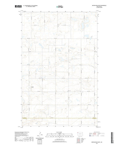 United States Geological Survey Writing Rock South, ND (2020, 24000-Scale) digital map