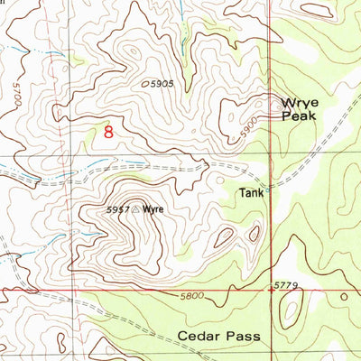 United States Geological Survey Wrye Peak, NM (1982, 24000-Scale) digital map