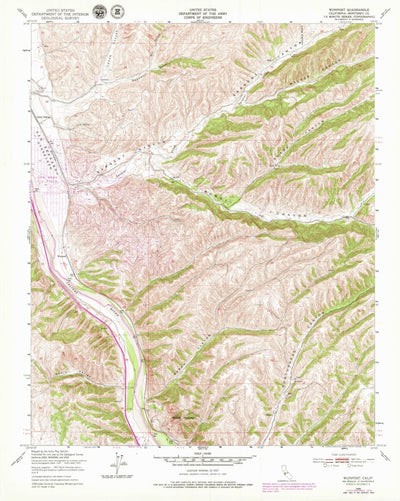 United States Geological Survey Wunpost, CA (1949, 24000-Scale) digital map