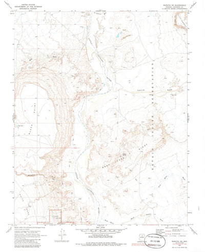 United States Geological Survey Wupatki NE, AZ (1969, 24000-Scale) digital map