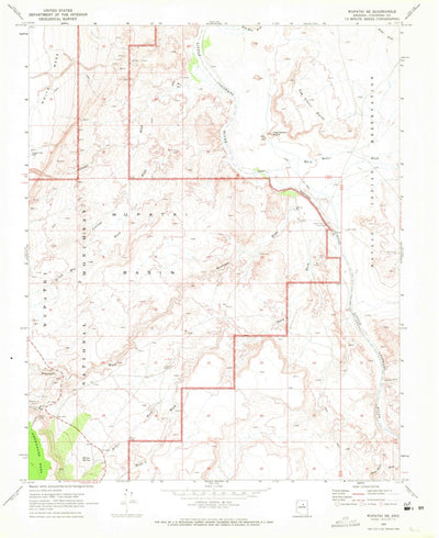 United States Geological Survey Wupatki SE, AZ (1969, 24000-Scale) digital map