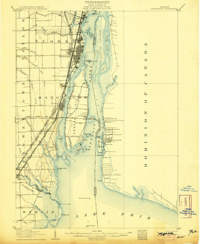 United States Geological Survey Wyandotte, MI (1906, 62500-Scale) digital map