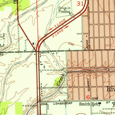 United States Geological Survey Wyandotte, MI (1952, 24000-Scale) digital map