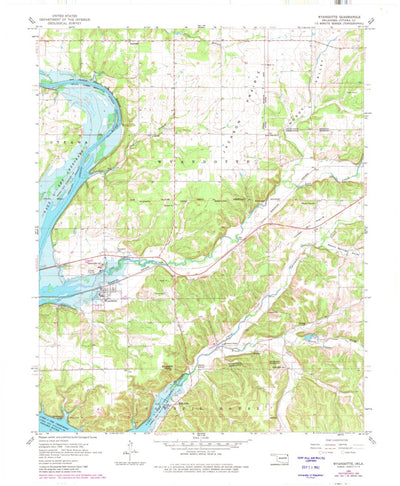 United States Geological Survey Wyandotte, OK (1961, 24000-Scale) digital map