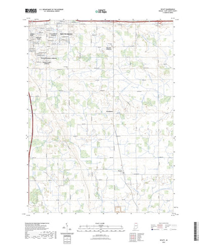 United States Geological Survey Wyatt, IN (2022, 24000-Scale) digital map