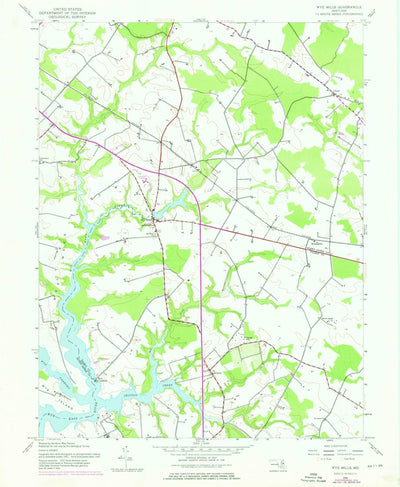 United States Geological Survey Wye Mills, MD (1942, 24000-Scale) digital map