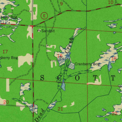 United States Geological Survey Wyeville, WI (1958, 48000-Scale) digital map
