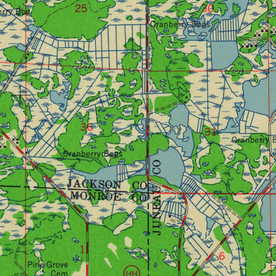 United States Geological Survey Wyeville, WI (1958, 48000-Scale) digital map