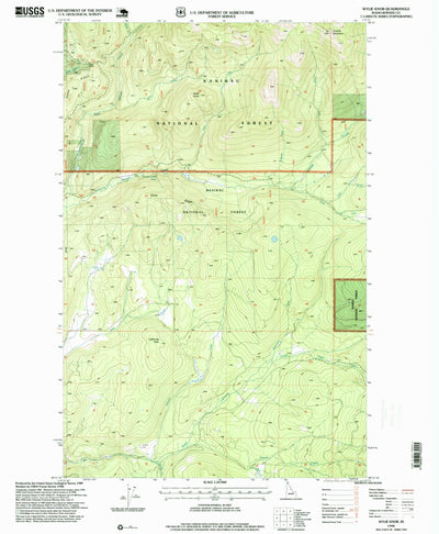 United States Geological Survey Wylie Knob, ID (1996, 24000-Scale) digital map