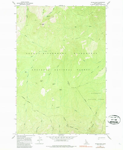United States Geological Survey Wylies Peak, ID (1966, 24000-Scale) digital map