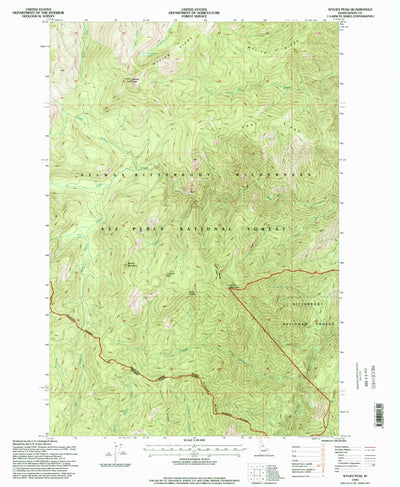 United States Geological Survey Wylies Peak, ID (1995, 24000-Scale) digital map