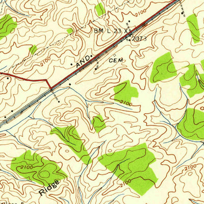 United States Geological Survey Wyndale, VA (1938, 24000-Scale) digital map