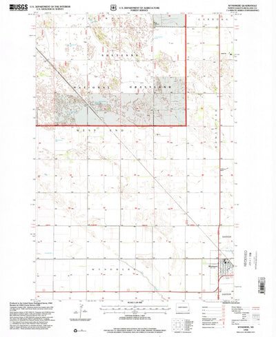 United States Geological Survey Wyndmere, ND (1998, 24000-Scale) digital map