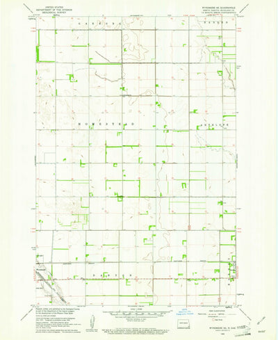 United States Geological Survey Wyndmere SE, ND (1960, 24000-Scale) digital map