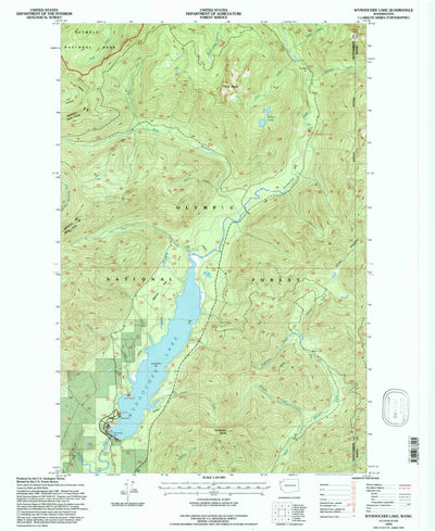 United States Geological Survey Wynoochee Lake, WA (1995, 24000-Scale) digital map